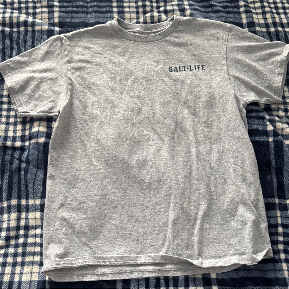 NWOT Salt Life Gray V-Neck T-Shirt Youth Large